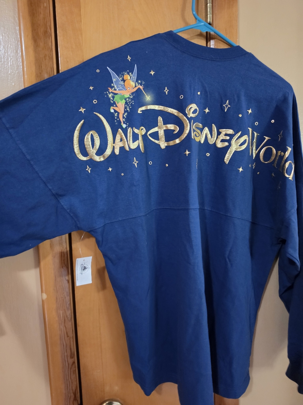 New! Disney Navy Blue Spirit Jersey with Gold Logo And TINK